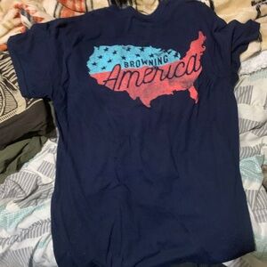 Browning America Graphic Tee - Blue and Red